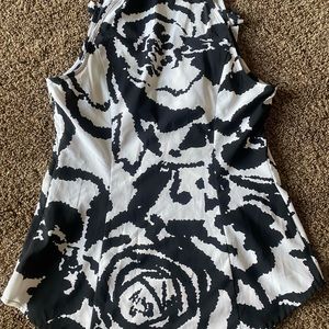 Express black and white top